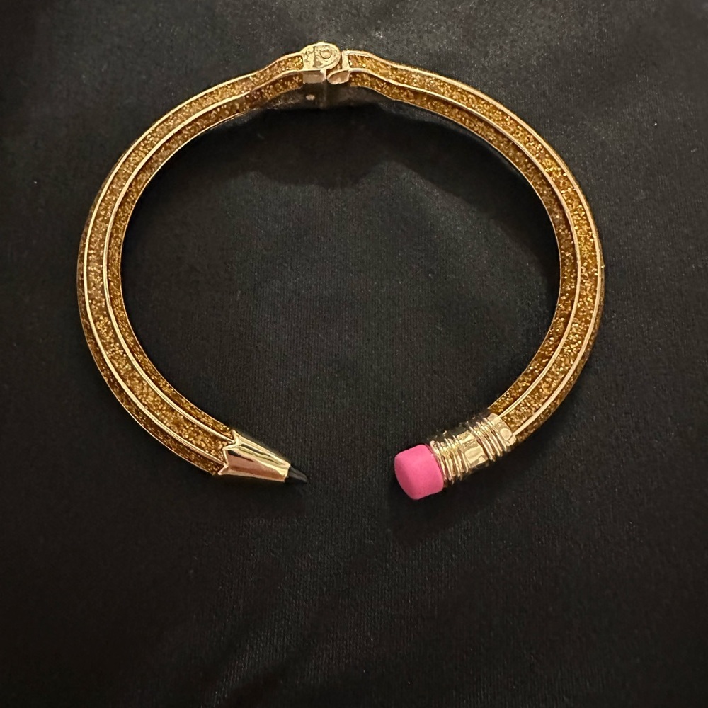 Betsey Johnson Gold and Pink Pencil Bracelet